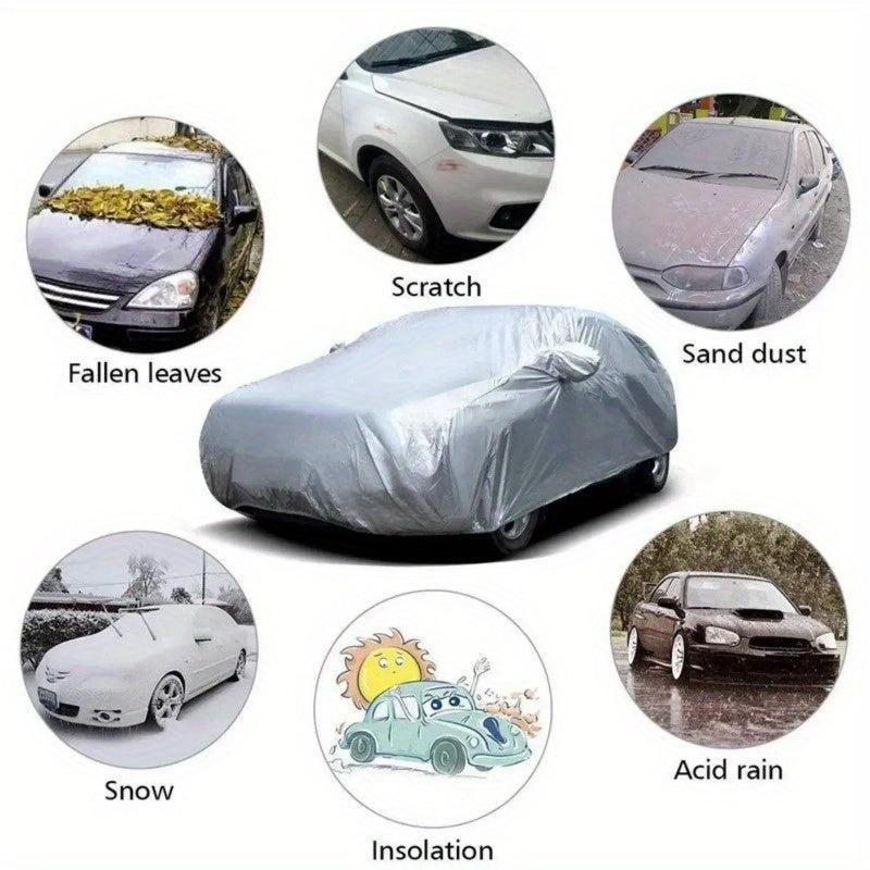 Protect your car from the elements with a UV-resistant all-weather cover, suitable for all car models.