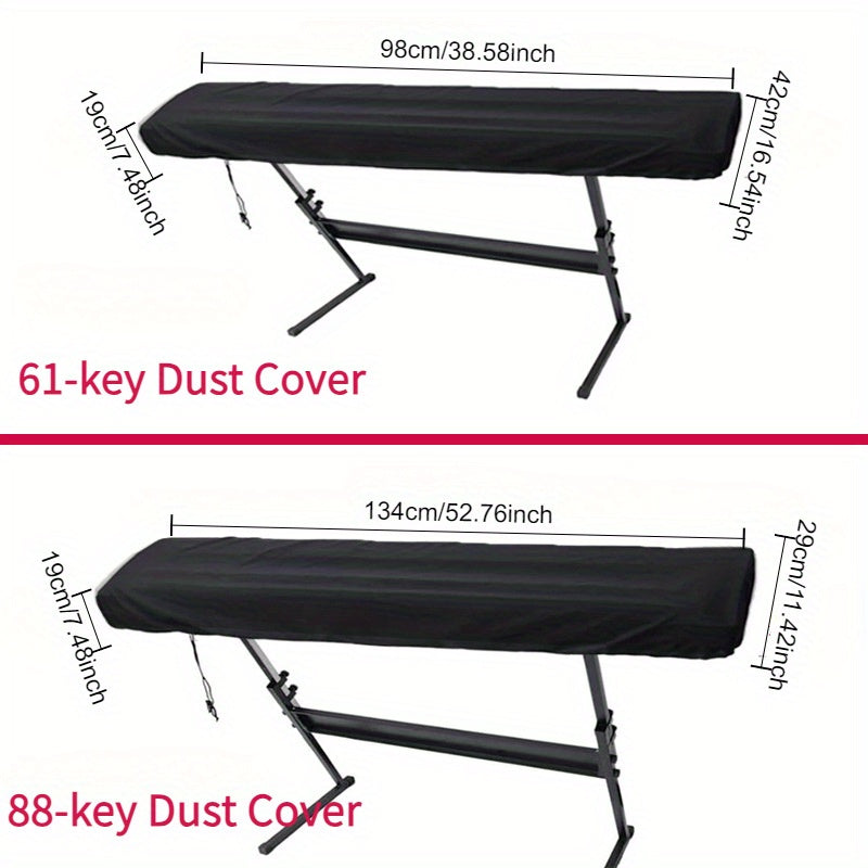 Protect your electronic keyboard with our Premium Piano Dust Cover, which is waterproof and dust-resistant. This cover fits 61/88 key keyboards and provides full enclosure for ultimate protection.