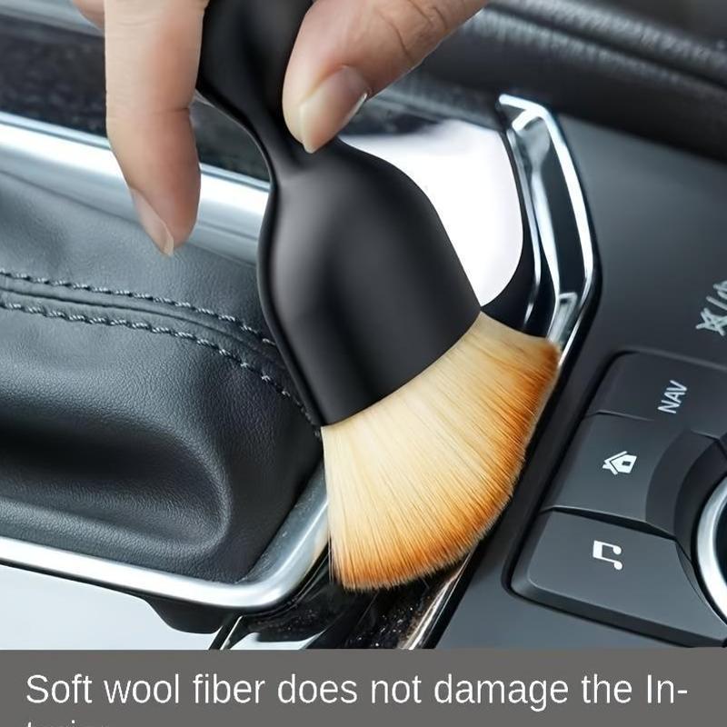 Gentle Nylon Bristle Brush for Cleaning Car Interiors - Ideal for Removing Dust from Air Conditioner Vents and Tight Crevices to Keep Your Vehicle Looking Clean and Well-Maintained.