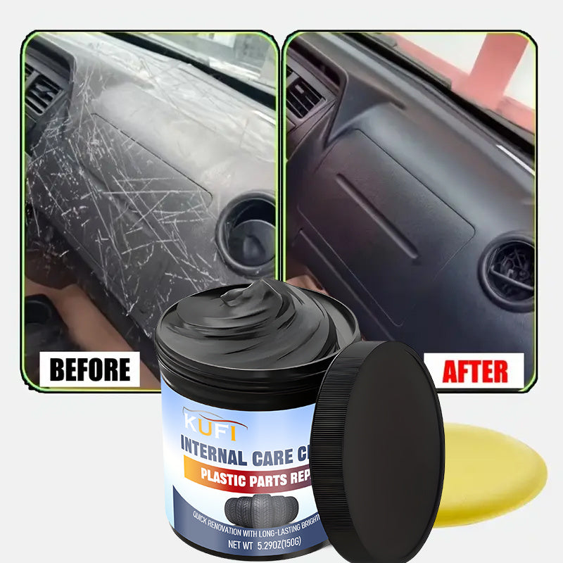 KUF Car Interior Renovation Wax - Plastic Parts Repair, Tire Protector, RV Trim Restorer, Anti-Aging Maintenance Glaze - 5.29oz