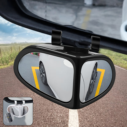 2 HD Car Blind Spot Mirrors with 360 ° adjustable view for front and back wheels