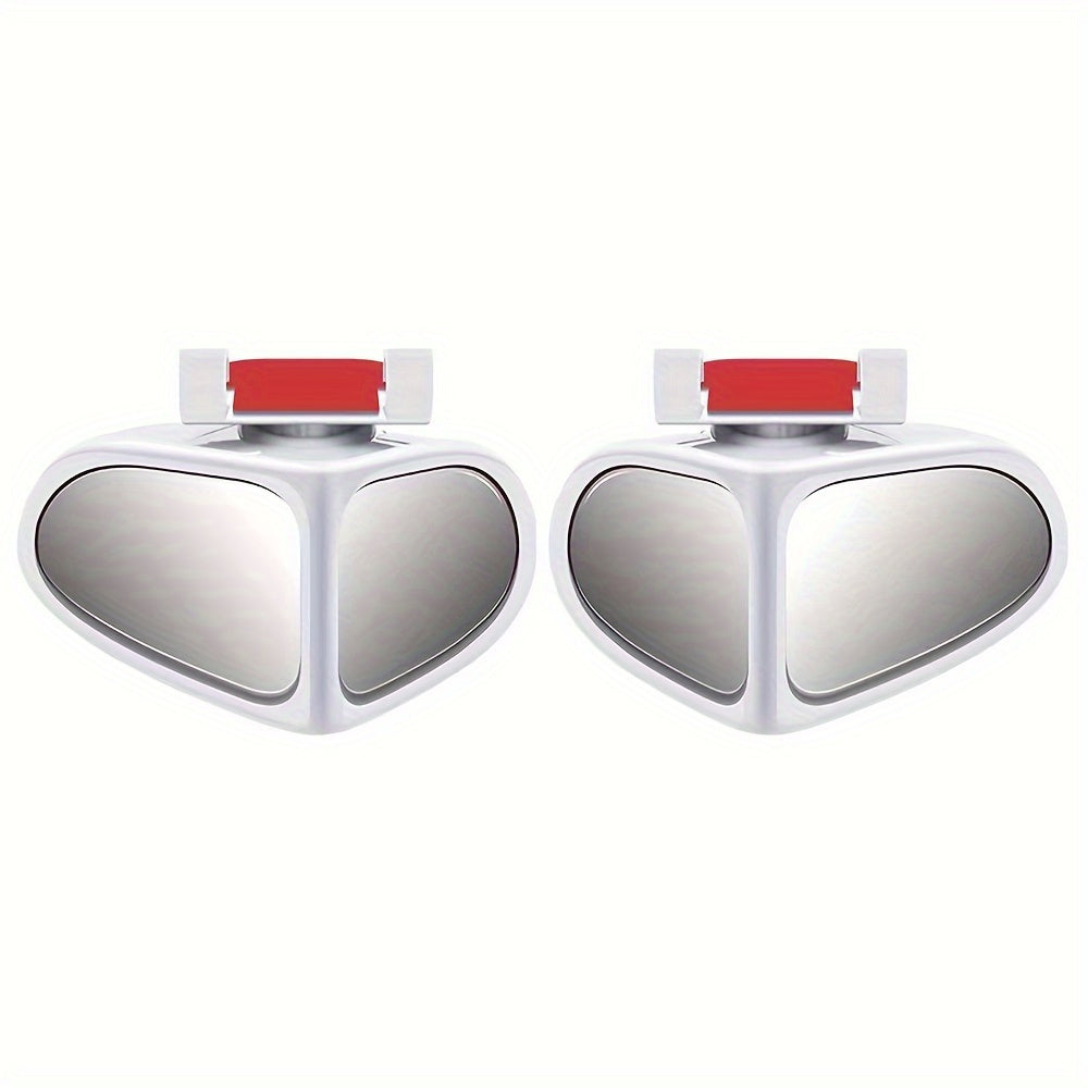 2 HD Car Blind Spot Mirrors with 360 ° adjustable view for front and back wheels