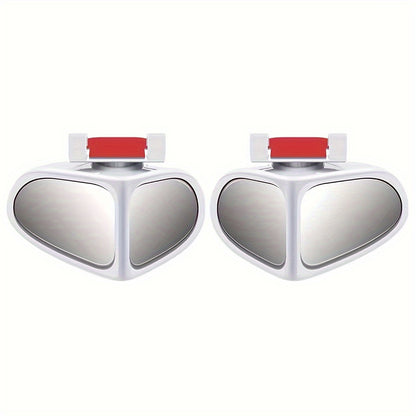 2 HD Car Blind Spot Mirrors with 360 ° adjustable view for front and back wheels