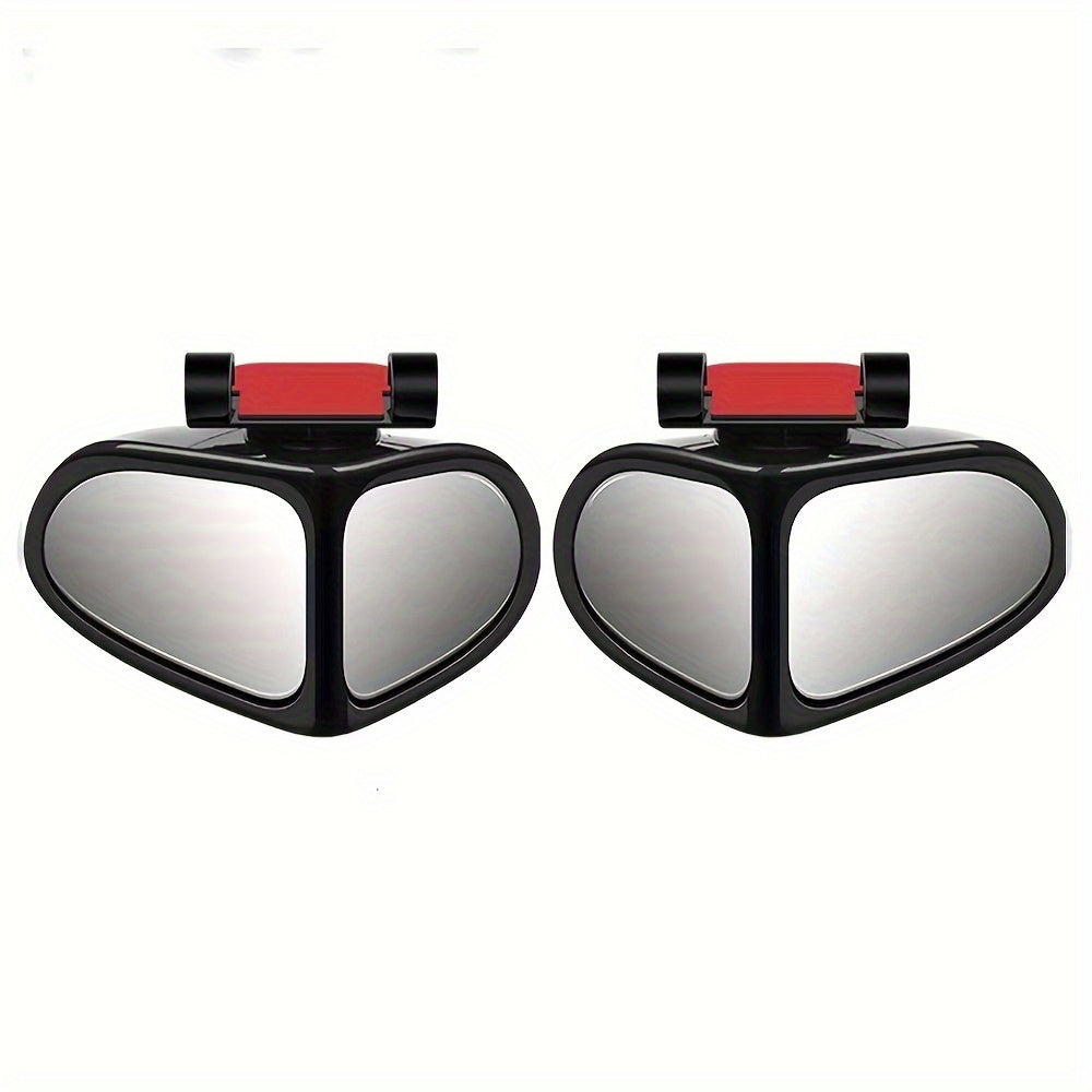 High definition blind spot mirror with 360° adjustability, wide-angle view for front and rear wheels. Ideal for trucks, SUVs, and cars.