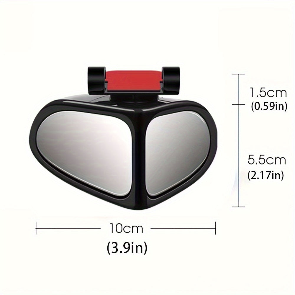 2 HD Car Blind Spot Mirrors with 360 ° adjustable view for front and back wheels