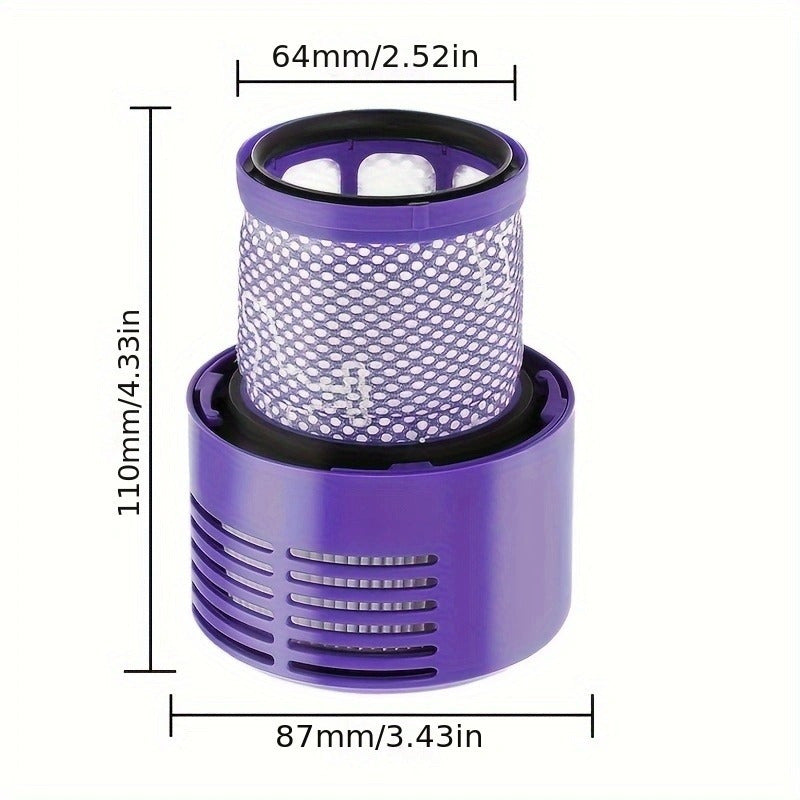 Replacements parts suitable for the Dyson V10 Robot Vacuum Cleaner, including washable HEPA filters.