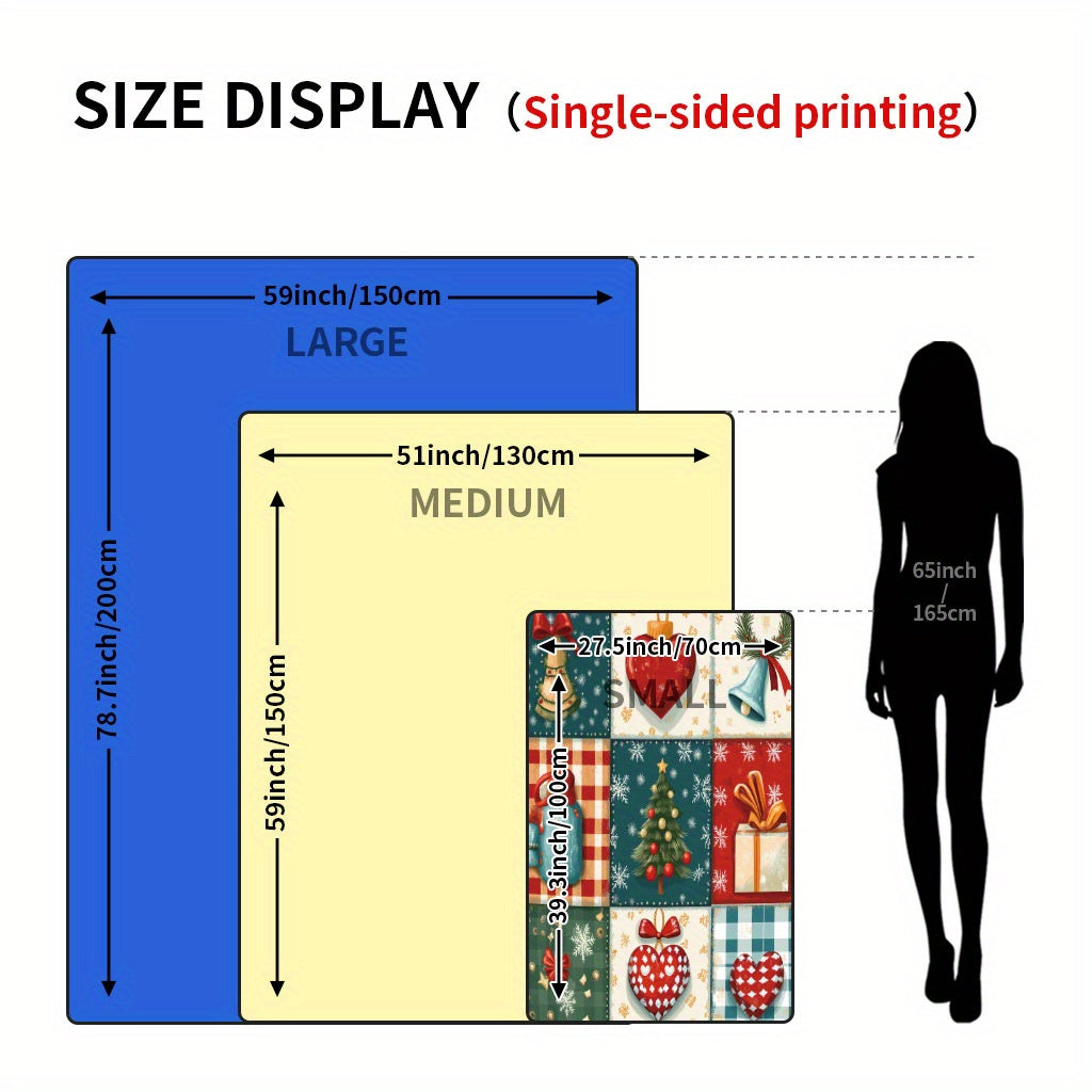 Праздничное рождественское полиэстеровое одеяло с узорами деревьев, сердец и подарков - уютное, мягкое, неэлектрическое, без перьев покрывало для домашнего декора, праздничных подарков, сна, кемпинга и путешествий - сезонный дизайн для современного стиля