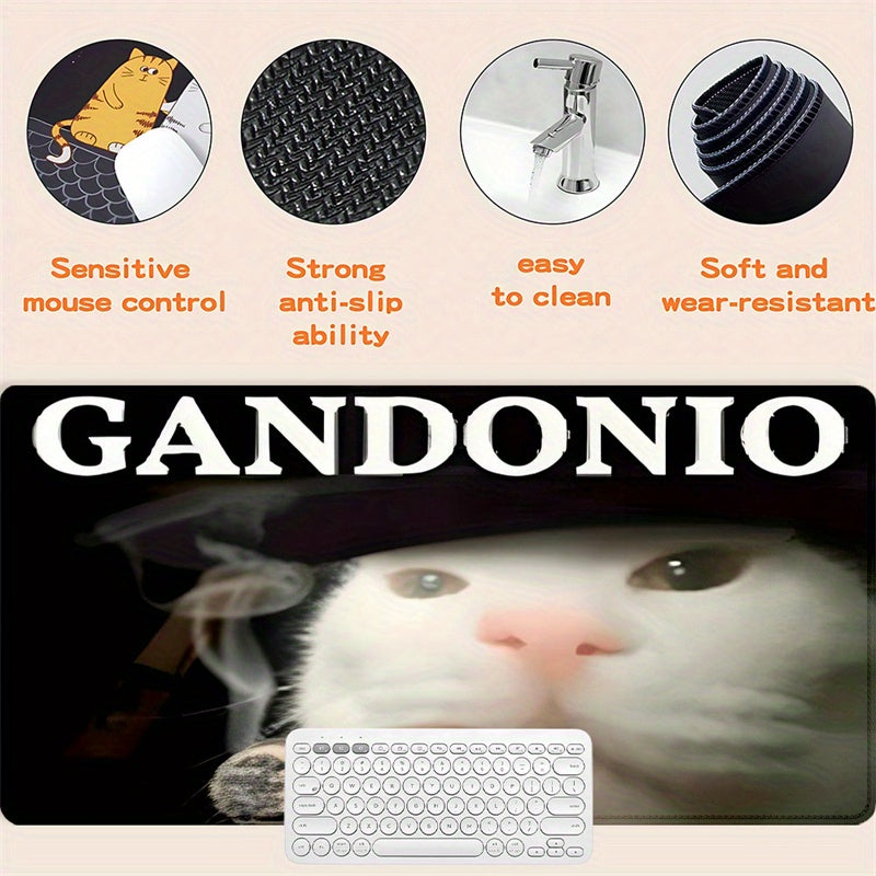 Humorous Cat Meme Mouse Pad for Office Desk, Non-slip and Durable, Perfect Gift for Home or Boyfriend/Girlfriend.