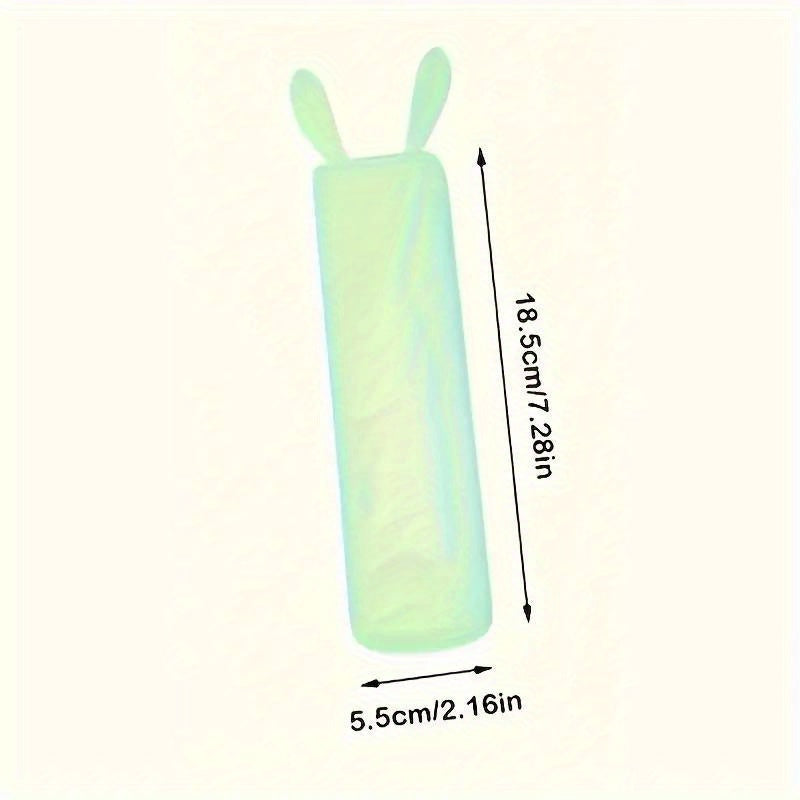 Rabbit-shaped silicone remote cover for TV & air conditioner - dustproof with glow-in-the-dark feature.