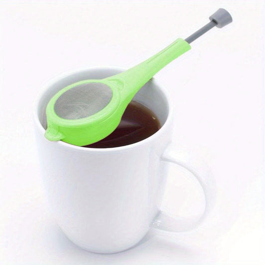 Innovative Total Tea Infuser - Metal Strainer with Stirring Handle for Loose Leaf Tea and Ground Coffee - Easy Measure and Steep Gadget