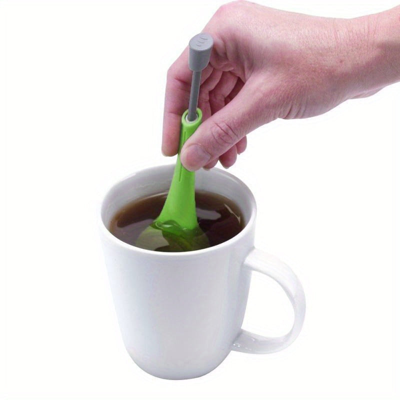 Innovative Total Tea Infuser - Metal Strainer with Stirring Handle for Loose Leaf Tea and Ground Coffee - Easy Measure and Steep Gadget