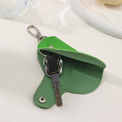 Durable PU Leather Folding Keychain Holder with Snap Closure - Key Case with Hook and Organizer for Men and Women - Secure and Portable Car Key Holder