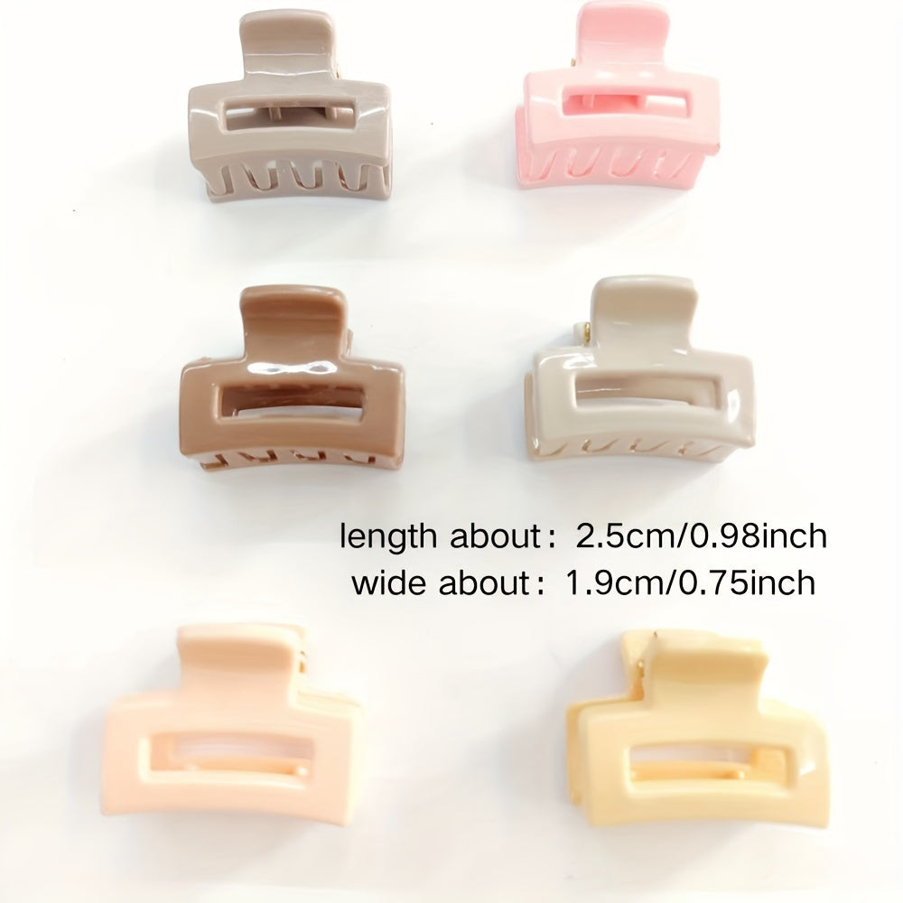 10/20 pink coffee small hair clips in cute solid colors suitable for fine/thick hair. Easy to wear oval cartoon style clips make perfect fashion accessories for birthdays and everyday wear.