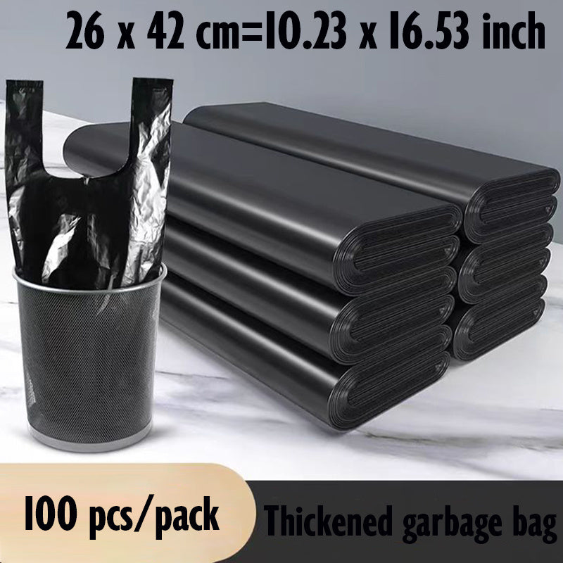 Multipurpose Heavy-Duty Trash Bags, 100-Pack, Perfect for Kitchen, Bathroom, Pet Toilets, Outdoor, Office & Car Use. Comes in 8.66 x 13.77 & 25.98 x 41.99 cm sizes, Disposable Waste Sorting Bags made of HDPE