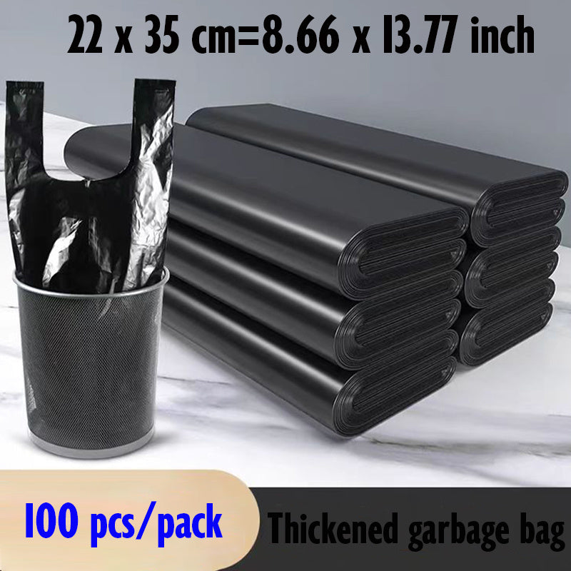 Multipurpose Heavy-Duty Trash Bags, 100-Pack, Perfect for Kitchen, Bathroom, Pet Toilets, Outdoor, Office & Car Use. Comes in 8.66 x 13.77 & 25.98 x 41.99 cm sizes, Disposable Waste Sorting Bags made of HDPE