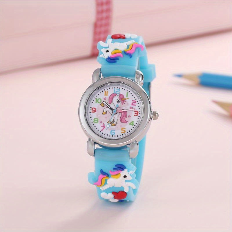 Dobroa's cute and colorful cartoon wrist watch is perfect for fashion-forward kids aged 3-14. Featuring a PVC strap, plastic case, cute round dial with quartz movement, and non-waterproof