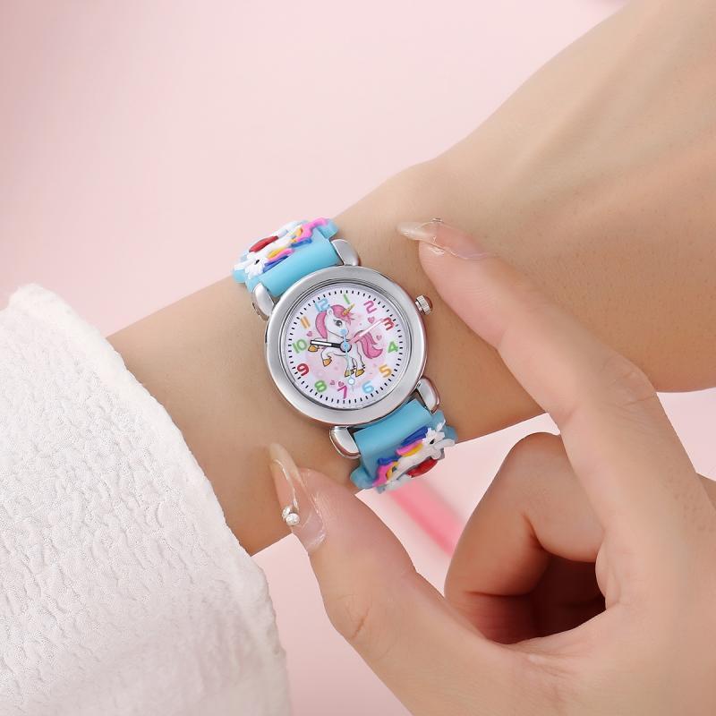 Dobroa's cute and colorful cartoon wrist watch is perfect for fashion-forward kids aged 3-14. Featuring a PVC strap, plastic case, cute round dial with quartz movement, and non-waterproof