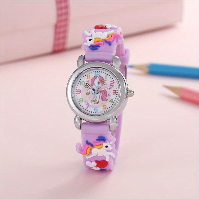 Dobroa's cute and colorful cartoon wrist watch is perfect for fashion-forward kids aged 3-14. Featuring a PVC strap, plastic case, cute round dial with quartz movement, and non-waterproof