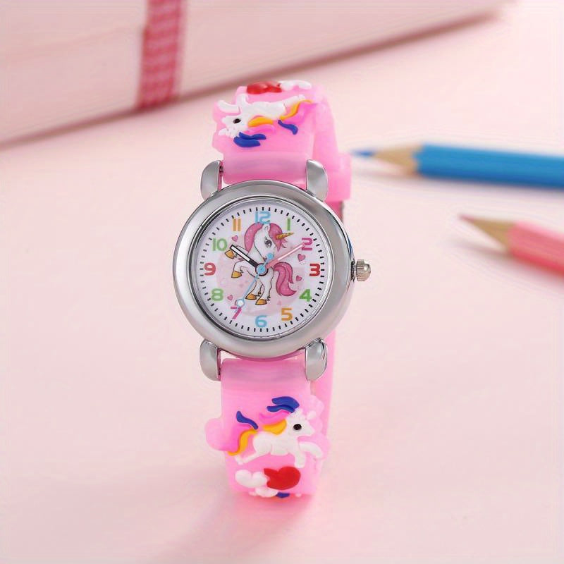 Dobroa's cute and colorful cartoon wrist watch is perfect for fashion-forward kids aged 3-14. Featuring a PVC strap, plastic case, cute round dial with quartz movement, and non-waterproof