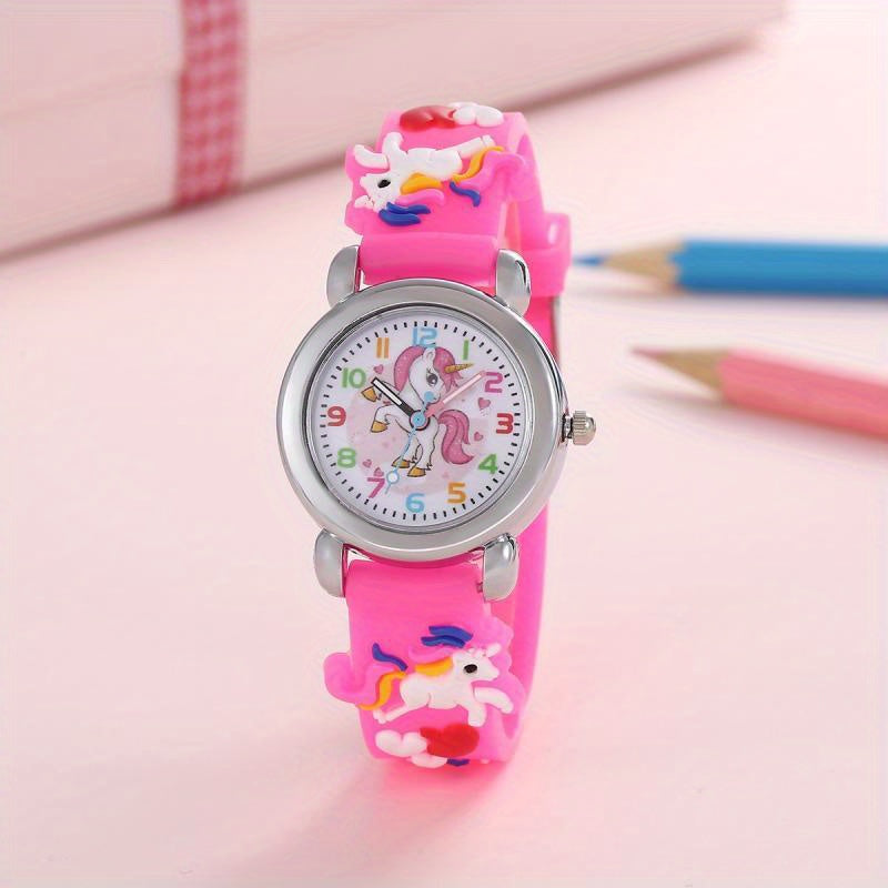 Dobroa's cute and colorful cartoon wrist watch is perfect for fashion-forward kids aged 3-14. Featuring a PVC strap, plastic case, cute round dial with quartz movement, and non-waterproof