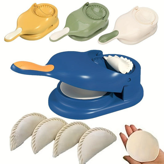 Effortless homemade dumplings and tortillas with this durable 2-in-1 manual maker. No electricity required.