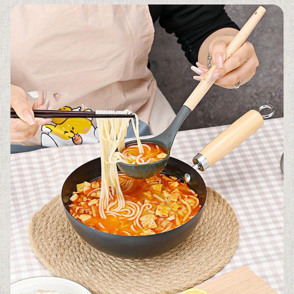 Multi-functional 30.48cm Non-Stick Cast Iron Wok - Great for Induction & Gas Cooktops, Perfect for Home Cooking