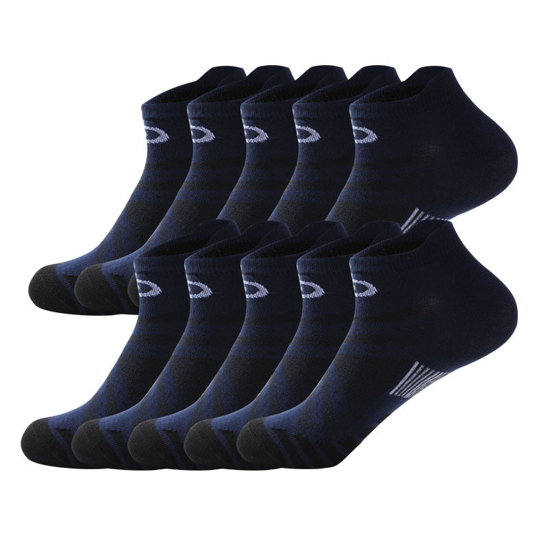 10 pairs of men's and women's short socks, summer crew socks, low cut ankle socks in solid colors, made of moisture-wicking polyester knit fabric. Hand wash or dry clean.