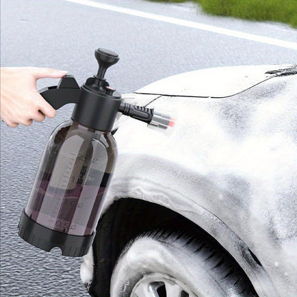 1pc ProHandheld 2L Plastic Car Wash Sprayer with Adjustable Nozzle - Multipurpose Water Spray Bottle for Automotive, Home, Garden, Outdoor Cleaning - Portable Foam Sprayer with 60° Fan