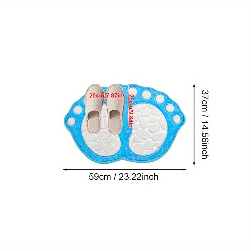 Уютный нескользящий коврик в форме камешка изготовлен из толстого полиэстера, пригодного для машинной стирки, идеально подходит для зимнего домашнего декора. Идеально подходит для использования в ванной, кухне, гостиной и спальне.