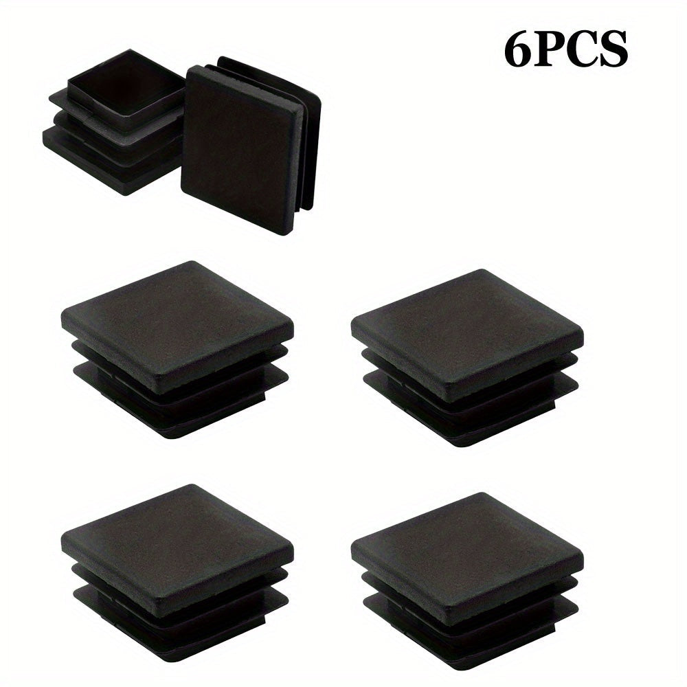 Square floor protector caps with high quality, measuring 60*60mm, designed for home use on chair furniture plastic tubes.