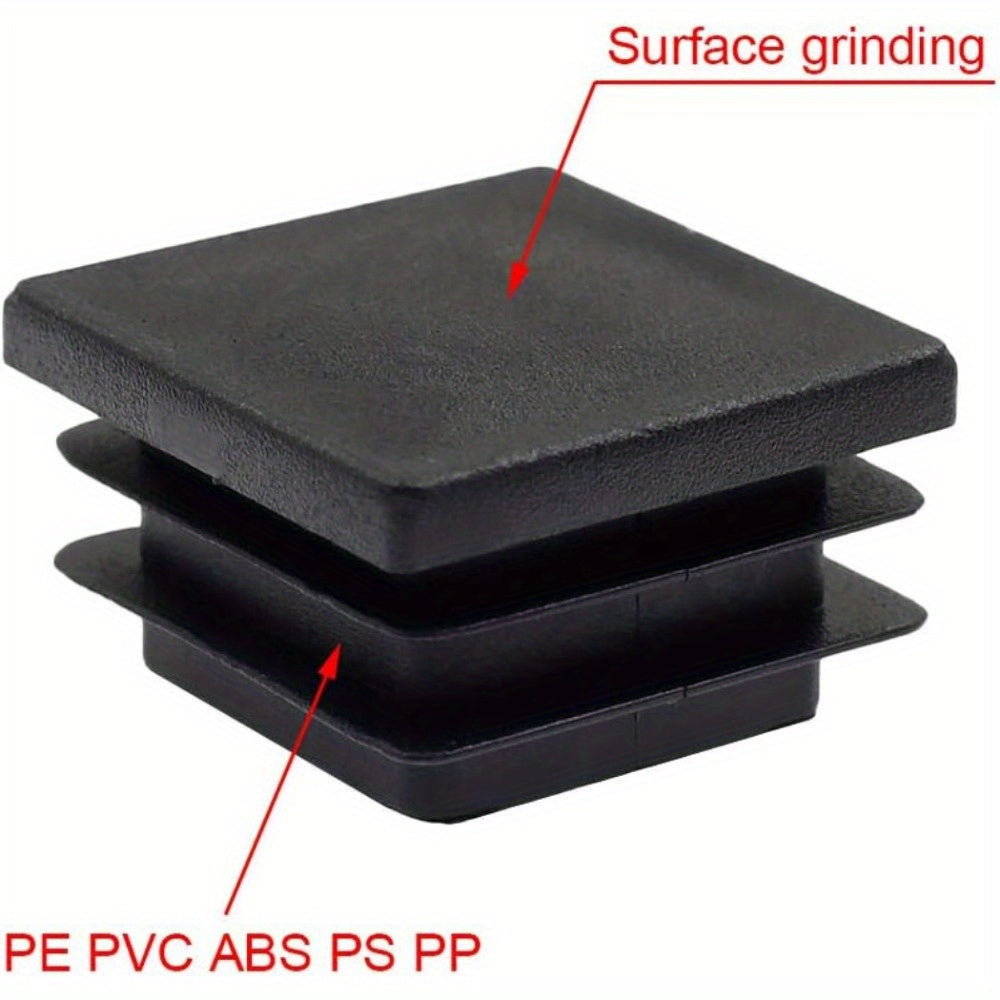 Square floor protector caps with high quality, measuring 60*60mm, designed for home use on chair furniture plastic tubes.