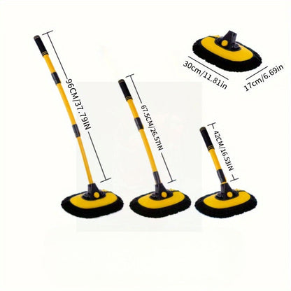 The Multi-Purpose Car Wash Mop features adjustable telescoping handle and soft microfiber bristles. It is a versatile auto cleaning tool that is gentle on surfaces, suitable for waterless dusting, and designed for efficient manual operation. Durable and