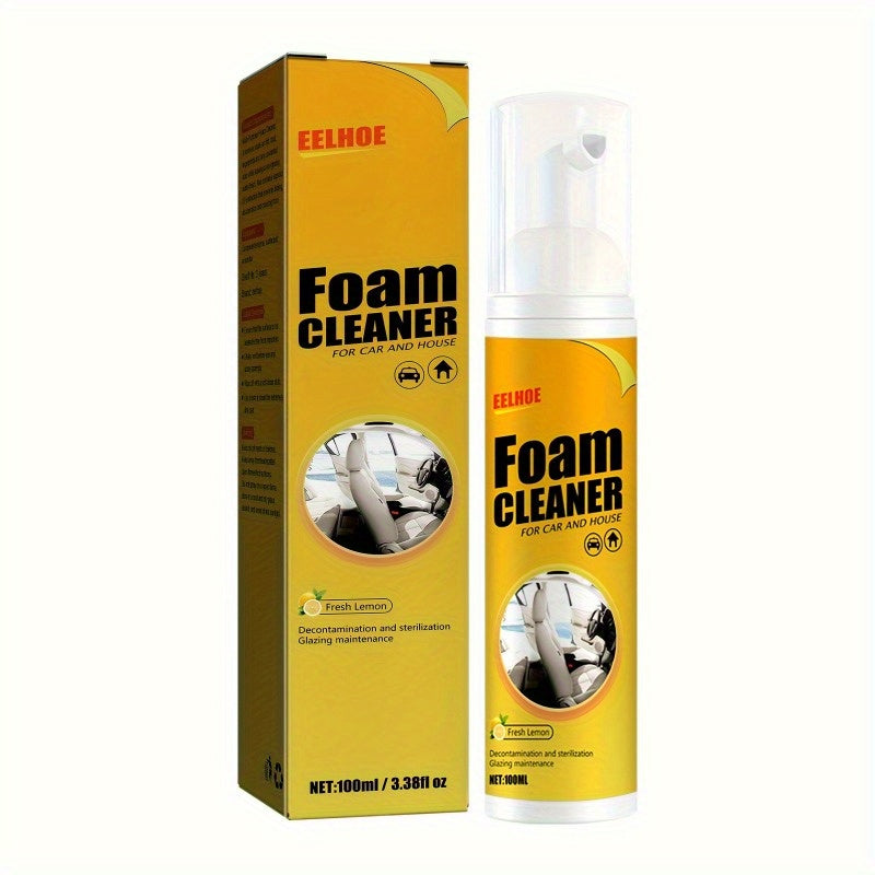 Multi-purpose foam cleaner for car upholstery care, safe for plastic surfaces. Ideal for removing stains from seats and steering wheel.