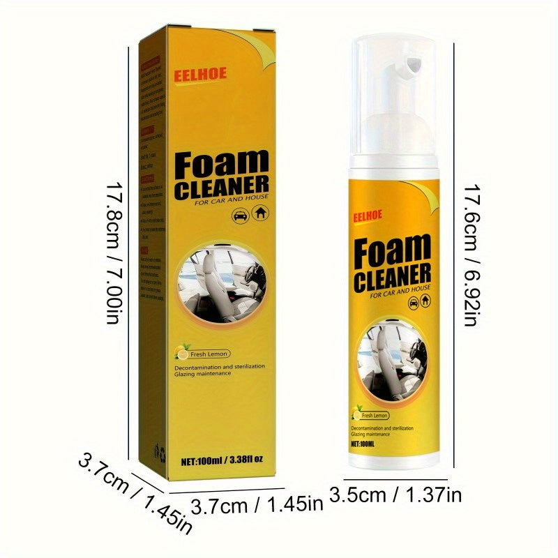 Multi-purpose foam cleaner for car upholstery care, safe for plastic surfaces. Ideal for removing stains from seats and steering wheel.