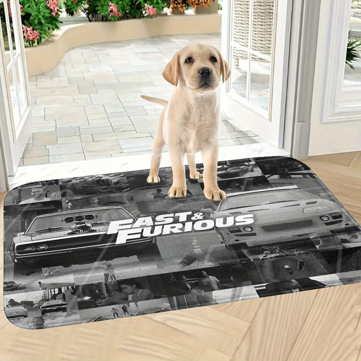 Non-Slip Fast & Furious Movie Themed Doormat for Living Room, Hallway, Home Christmas Decor - Machine Washable, Lightweight - Suitable for Areas Larger than 2.16m² or Longest Sides Longer than 1.8M