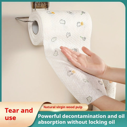 Lazy Rag Roll: 400-Sheet Versatile Wet & Dry Kitchen Towels - Non-Stick Oil, Dishwashing Cloths for Easy Home Cleaning