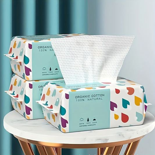 100 ultra-thick, soft facial tissues with pull-out design for beauty salons and home use.