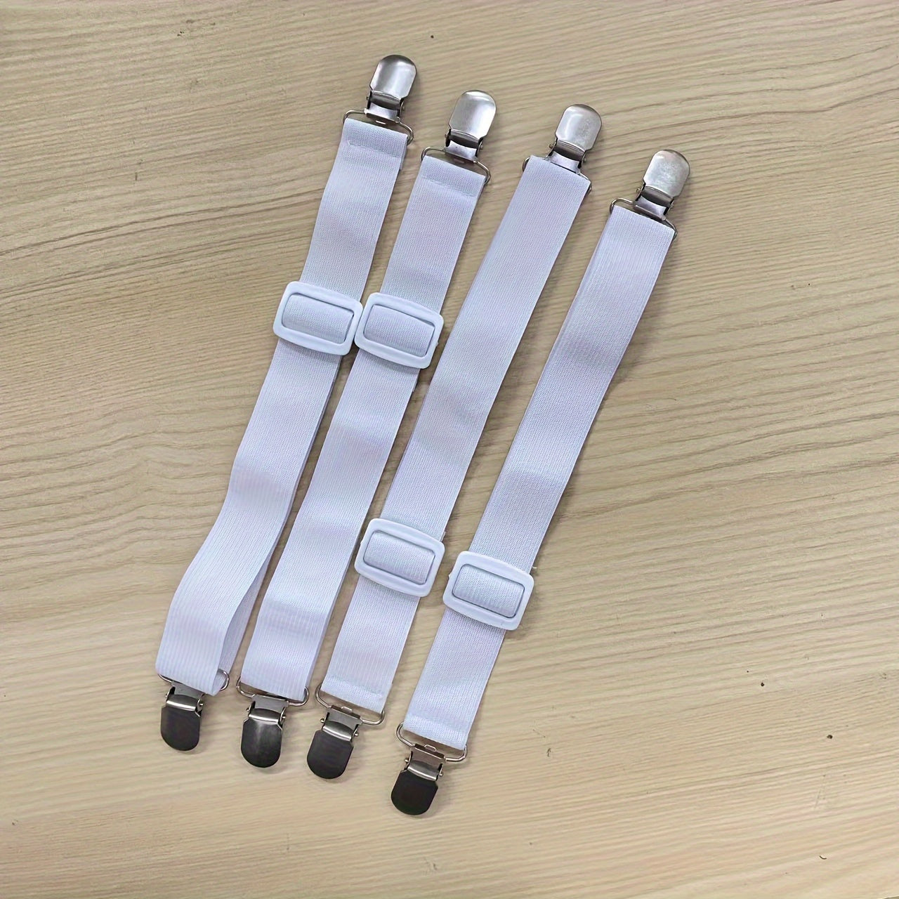 Keep Your Sheets in Place with Adjustable Bed Sheet Clips - Prevent Running and Slipping with Anti-Slip Buckles - Simple to Use for Sofas and Tablecloths - White and Long-lasting Household Must-have