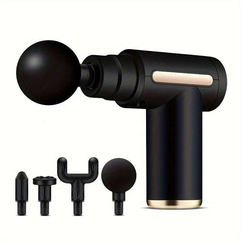 1pc Fascia Electric Massager Gun with brushless motor for muscle tension relief and sports recovery, ideal for gym use.