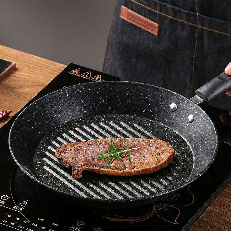 1pc Durable Pre-Seasoned Cast Iron Skillet with Non-Stick Surface - Ideal for Steak, Pancakes, Eggs, and compatible with Electric & Gas Stoves, perfect for Home & Restaurant Use.