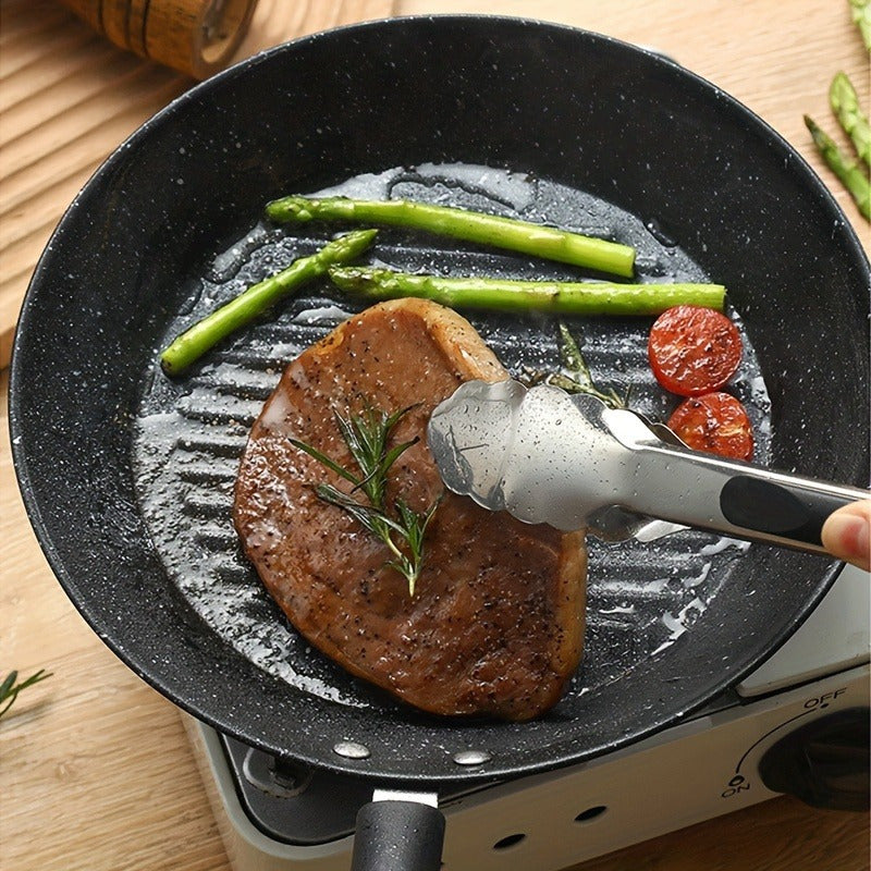 1pc Durable Pre-Seasoned Cast Iron Skillet with Non-Stick Surface - Ideal for Steak, Pancakes, Eggs, and compatible with Electric & Gas Stoves, perfect for Home & Restaurant Use.