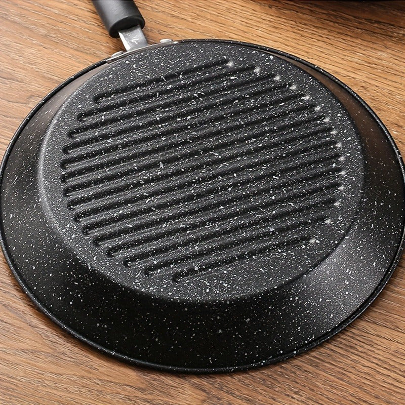 1pc Durable Pre-Seasoned Cast Iron Skillet with Non-Stick Surface - Ideal for Steak, Pancakes, Eggs, and compatible with Electric & Gas Stoves, perfect for Home & Restaurant Use.