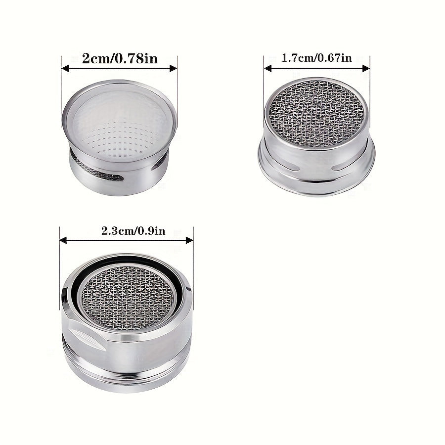 Set of 2 or 4 Kitchen Sink Faucet Aerators with Easy Installation Wrench - Improves Water Flow, Simple Installation Process