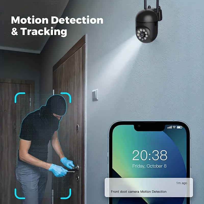 Teruhal 1440P HD WiFi Security Camera offers Color Night Vision, AI Motion Detection, Two-Way Audio & Real-Time Video - Perfect for Indoor Wall Mount, USB Powered, and Wireless Connectivity.