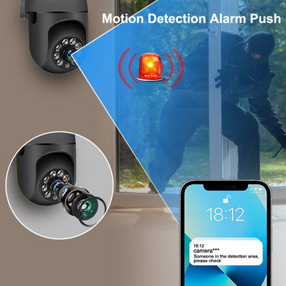 Teruhal 1440P HD WiFi Security Camera offers Color Night Vision, AI Motion Detection, Two-Way Audio & Real-Time Video - Perfect for Indoor Wall Mount, USB Powered, and Wireless Connectivity.