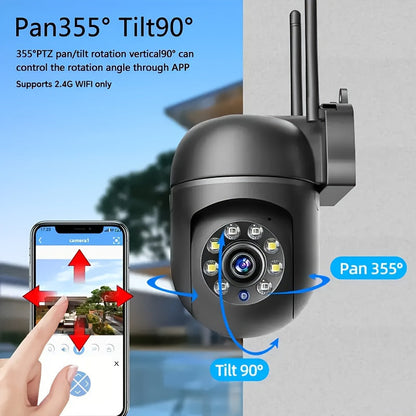 Teruhal 1440P HD WiFi Security Camera offers Color Night Vision, AI Motion Detection, Two-Way Audio & Real-Time Video - Perfect for Indoor Wall Mount, USB Powered, and Wireless Connectivity.