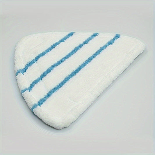 Replacement pad for the Triangle Steam Mop, designed to fit X5/H2O/H20 models. Made with high absorption and durable microfiber material for effective dirt removal. Features blue stripes for a premium cleaning experience.