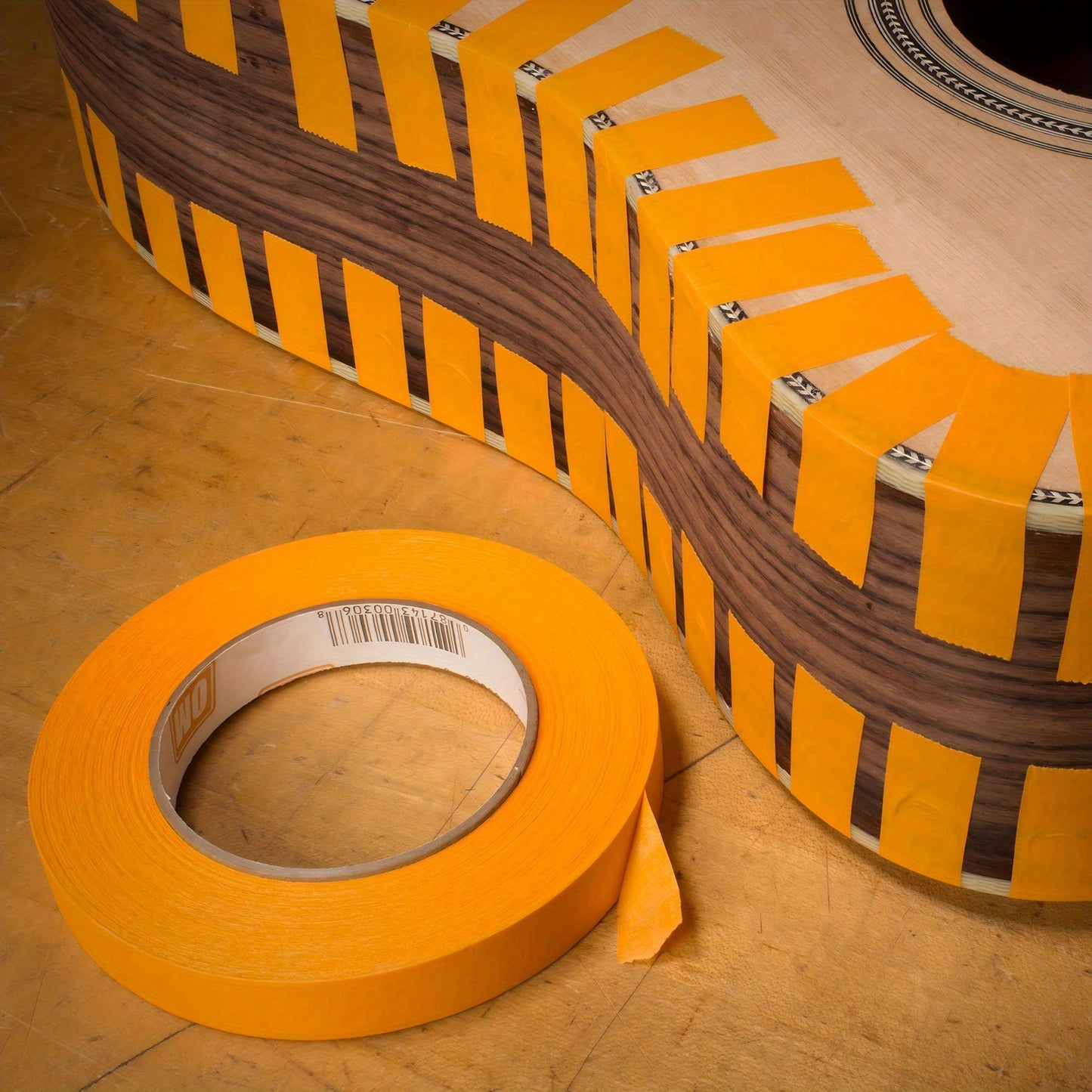 3-Pack PVC Guitar Fretboard Protector Tape in Yellow for Electric Guitar Bass Repair