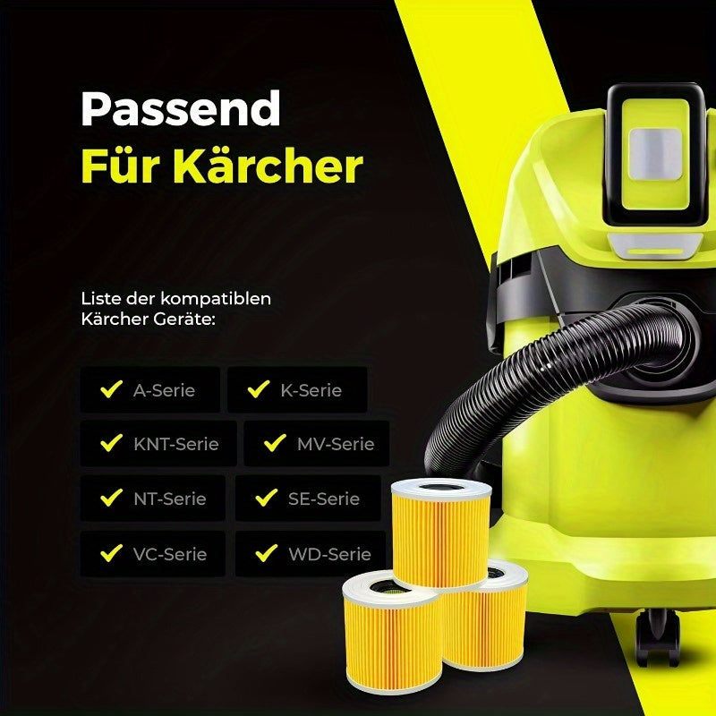 Получите 3 высококачественных HEPA-фильтра, разработанных для пылесосов Karcher. Эти фильтры совместимы с моделями A & K Series, MV3, WD3, A2004, A2054, WD3200, WD3300. Обновите свой пылесос с помощью этих премиум заменяемых аксессуаров.