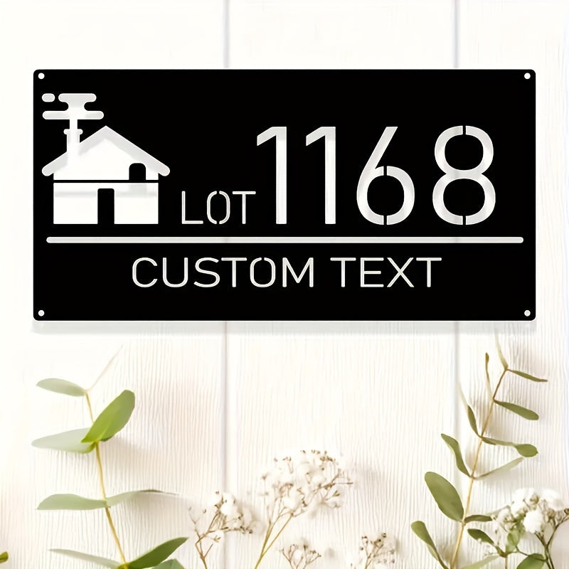 Custom Metal House Number & Letter Sign - Stylish Address Plaque for Outdoor Wall Mounting, No Batteries Required - Ideal Home Decor Gift.